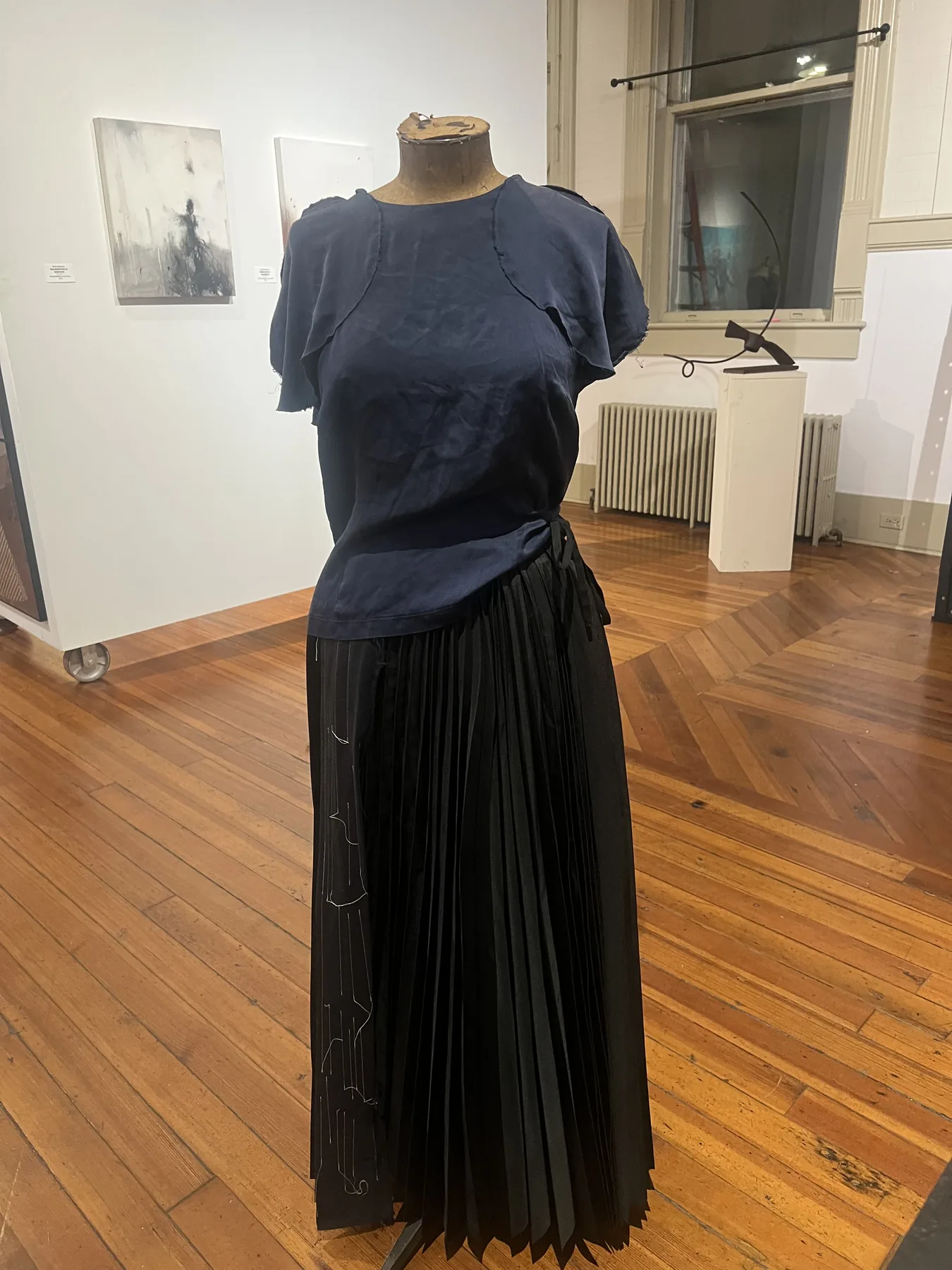 Martin Margiela flat top paired with a long Yohji Yamamoto skirt.
